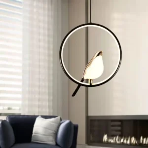 Magpie Bird LED Cord Pendant Lamps AC85-265V Indoor LED Chandelier Lights for Bedside Bedroom Indoor Black Silver Hanging Lights - Image 3