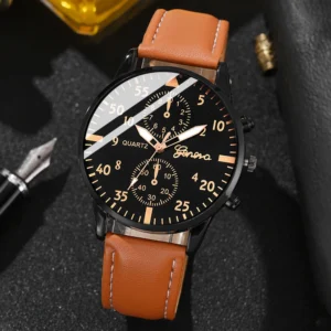 New Hip Hop Mens Fashion Watches Luxury Male Clock Wristwatch Sport MensWrist Watch Bracelet Set Relogio Masculino - Image 3