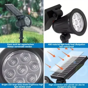 Solar Pathway Lights Outdoor Waterproof Bright Monocrystalline Silicon Garden Decora Light LED Landscape Lamp for Yard Fenced - Image 6