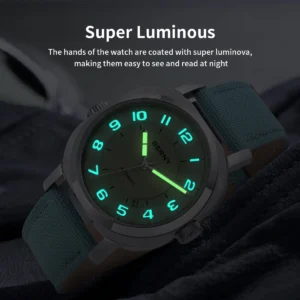 BERNY Mechanical Watch for Women Self-wind Pillow Cushion Sapphire Super Luminous Wristwatch Canvas Calendar Watch for Ladies - Image 5