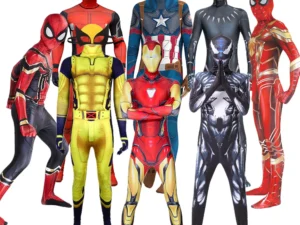Avengers Assemble Superhero Boys Adults Cosplay Costumes Spandex Iron Man Captain America Deadpool Spiderman Venom Wolverine