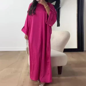 2024 Luxury Dubai Abaya Dress for Muslim Women Ramadan Eid Saudi Arabia Party Jalabiya Clothing Islamic Turkey Modest Long Robe - Image 4