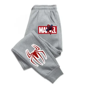 Cartoon Spider Man Simple Printed Children's Pants Daily Casual Boys' Baby Sports Pants Comfortable Autumn Winter Street Wear