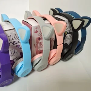 Cat Ears Headphones Flash Light Wireless With MIC Control LED Kid Girl Stereo Cute Music Helmet Bluetooth Phone Headset Earphone - Image 5