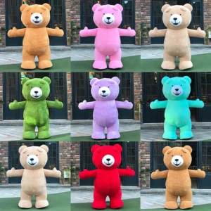 Giant Teddy Bear Mascot Costume Inflatable Plush Funny Bear Doll Clothing Colorful Anime Cartoon Bear Cosplay Dress Up Jumpsuits - Image 7