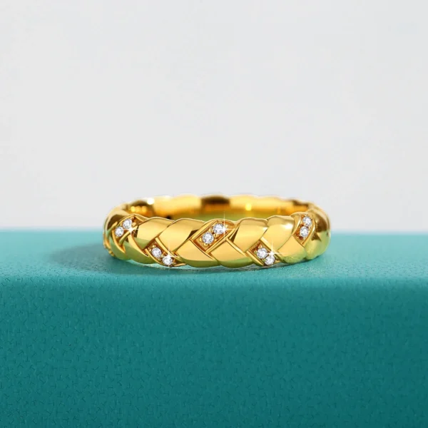 100% Real 18k Gold Wedding Ring For Women Certified Shine Moissanite Diamond Jewellery Luxury Brands Engagement Gifts Wholesale - Image 6