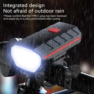Bicycle Light USB Bike Light High Power Torch Cycling Night Riding with Horn Indicator Mountain Bike Headlight - Image 6