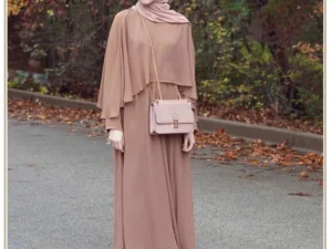 2024 Arabic Women's Chiffon Dress Mantle Large Wrap Long Abaya Cross-Border Muslim Women's Clothing From China