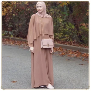 2024 Arabic Women's Chiffon Dress Mantle Large Wrap Long Abaya Cross-Border Muslim Women's Clothing From China