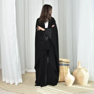 Ramadan Sequin Open Abayas for Women Muslim Dress Islam Jalabiya Eid Djellaba Kebaya Turkey Kaftan Kimono Cardigan Arabic Robe - Image 5