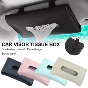Pu Car Tissue Box Towel Sets Car Sun Visor Tissue Box Holder Auto Interior Storage Decoration For BMW Car Decor Accessories