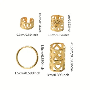 80pcs Dreadlock Hair Beads - Stylish Alloy Hair Accessories Loc Hair Jewelry for Braids for Girls and Women - Image 5