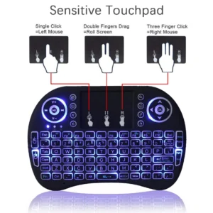 2.4G Air Mouse with Touchpad Keyboard i8 Arabic French Spanish Russian Backlit Mini Wireless Keyboard for PC Android TV Box - Image 4