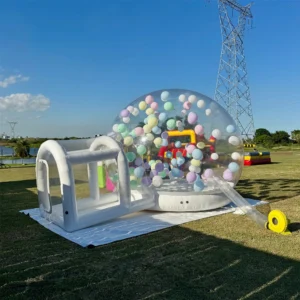 PVC Inflatable Bubble Tent for Kids with Blower Transparent Outdoor Playhouse for Trampoline & Birthday Use - Image 6