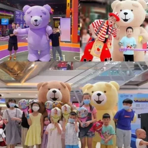 Inflatable Bear Plush Mascot Costume Suit Cosplay Party Furry Dress Outfits Carnival Halloween Xmas Easter Costume No Battery - Image 4
