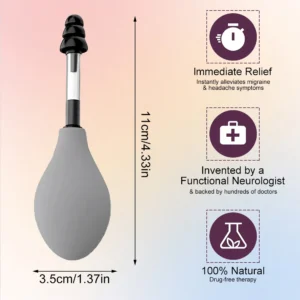 Ear Pressure Tool Portable Ear Pressure Relief Suction Device Wih 3 Sizes Of Earplugs Inner Ear Pressure Relief Tool for Headach - Image 5