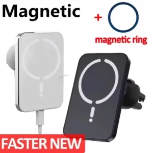Magnetic Wireless Car Charger Air Vent Clip Phone Holder 30W For Magsafe iPhone 16 15 14 13 12 Pro Max Fast Car Charging Stand