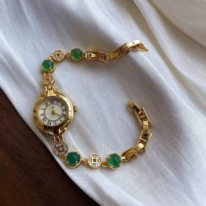 Womens Watches for Girls Wrist Quartz Watch Bangle Bracelet Style Gold Green Diamond Orologio Ladies Luxury Wristwatch New Clock - Image 7