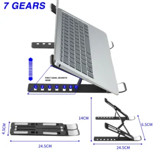 Portable Laptop Stand 7/10 Gears Foldable ABS Tablet for Macbook Apple Air Pro Lenovo Samsung Bracket Universal Pad PC Holder - Image 6