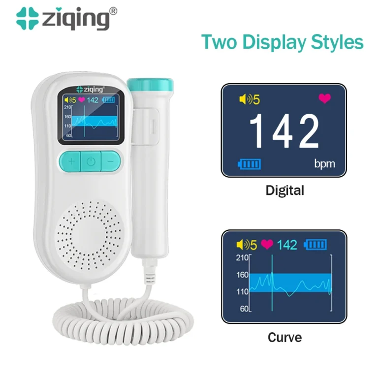 ziqing Doppler Fetal Heartbeat Detector Baby Care The Device Listen Heart Beat Fetal Pregnancy Ultrasound Rate Detection bebey - Image 3