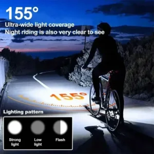 Bicycle Front Light USB Rechargeable with 120dB Horn Highlight Mtb Road Bike Headlight Night Riding Warning Lamp Cycling Light - Image 7