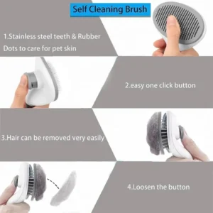 Self-cleaning Pet Hair Remove Comb Cat Slicker Brush Pet Hair Removal Comb For Cats Grooming Brushes Dog Combs Cat Accessories - Image 4