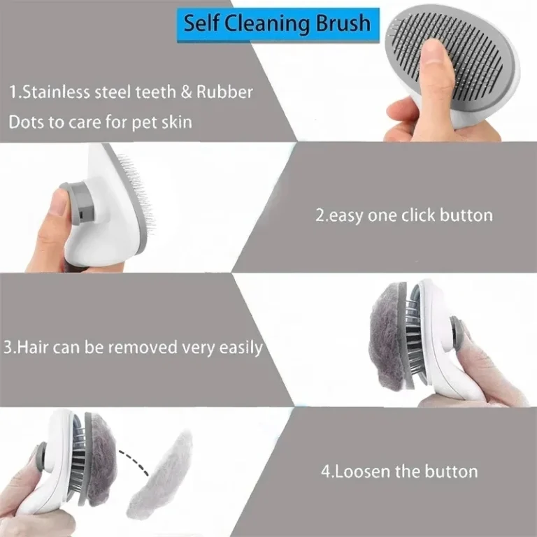 Self-cleaning Pet Hair Remove Comb Cat Slicker Brush Pet Hair Removal Comb For Cats Grooming Brushes Dog Combs Cat Accessories - Image 4