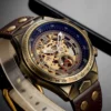 Wrist Watch For Men Waterproof Automatic Mechanical Watch Men's watch Retro montre homme with Genuine Leather relogio masculino - Image 3