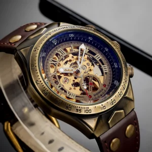 Wrist Watch For Men Waterproof Automatic Mechanical Watch Men's watch Retro montre homme with Genuine Leather relogio masculino - Image 3