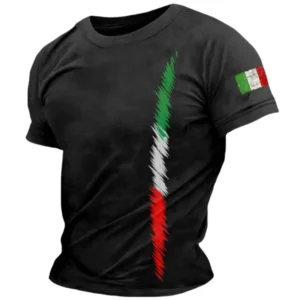 Simple Italia Flag Graphics T-shirts Summer Fashion Short Sleeve O Neck 3D Printed T Shirts Casual Streetwear Oversized Mens Tee - Image 4