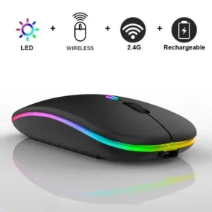Wireless Mouse Gaming Mouse Backlight USB Compatible RGB Rechargeable Mice Silent Backlit Ergonomic Gaming Mouse for Laptop PC - Image 5