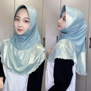 Splicing Color Turkish Dubai Muslim Women Hijab Wear Apparels - Image 5
