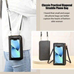 Touch Screen Phone Bag Crossbody Bags Multifunctional Shoulder Wallet Mini Women's Bag Wear-resistant Mobile Wallet Card Holder - Image 6