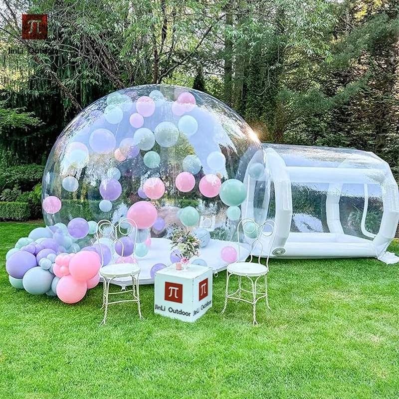 Inflatable Bubble House Kids Play Tent with Blower Transparent PVC Outdoor Dome for Birthday Party Trampoline Play & Gifts - Image 3