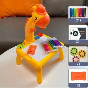 Children led projector drawing table toy painting set table educational board learning tools painting toys for children - Image 6