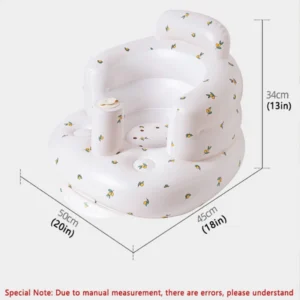 Infant Shining Baby Inflatable Sofa Children Puff Portable Bath Chairs PVC Multifunctional Seat Practice Sitting Bath Stool - Image 6