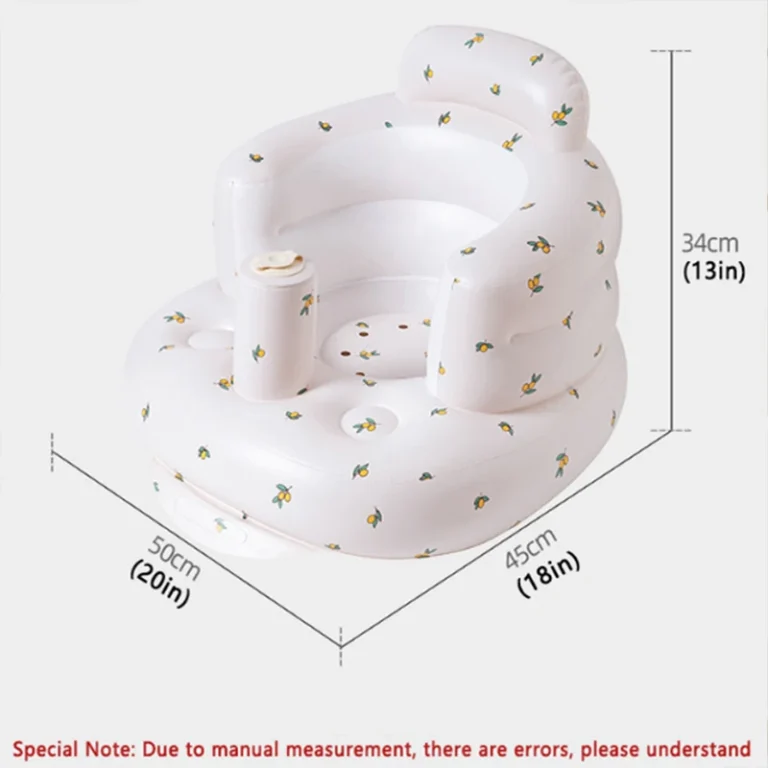 Infant Shining Baby Inflatable Sofa Children Puff Portable Bath Chairs PVC Multifunctional Seat Practice Sitting Bath Stool - Image 6