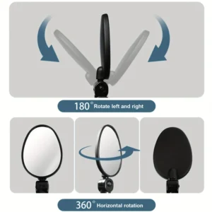 2PCS Bicycle Rearview Mirror 360 Degree Adjustable Rotatable Universal Cycling Handlebar Rear View Mirrors for MTB Road Bike - Image 5