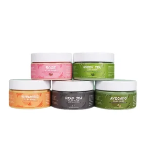 Turmeric Green Tea Rose Avocado Facial Mask Clay Mud Masks Moisturizing Removal Blackhead Whitening Face Mask Mud Skin Care - Image 5