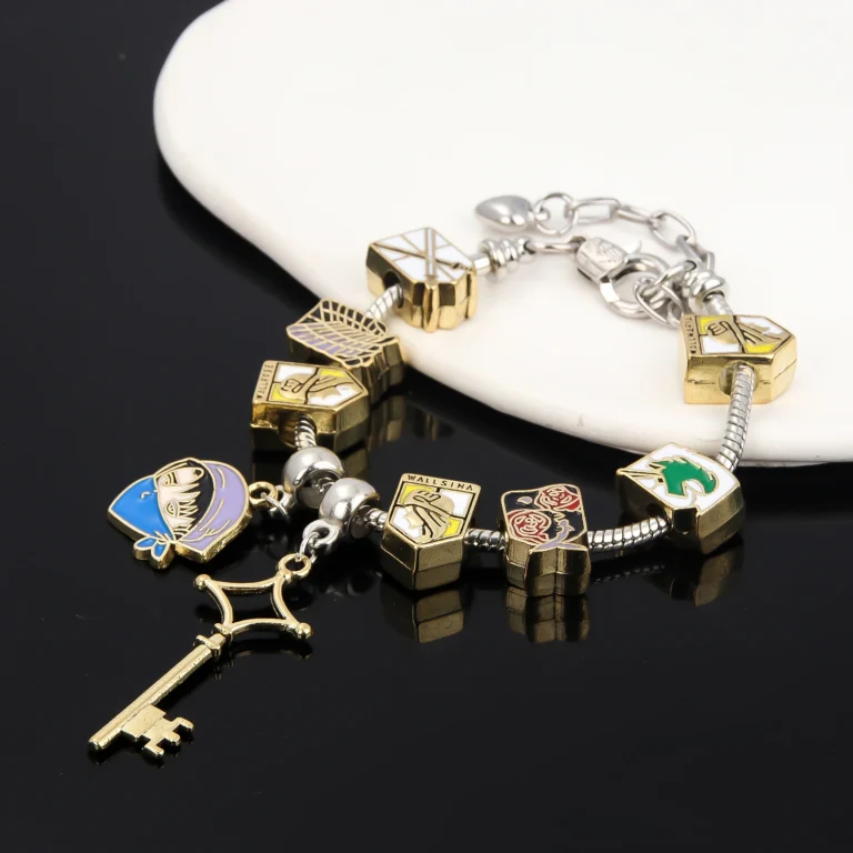 Anime Metal Titan DIY Bracelet Attack Pendant Wings of Freedom Survey Sword Ackerman Key Detachable Bracelet Cosplay Jewelry - Image 5