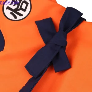 Kids Anime Son Goku Cosplay Costumes Krillin Training Clothes Superhero Outfits with Super Saiyan Wig Comic Con Party Costume - Image 6