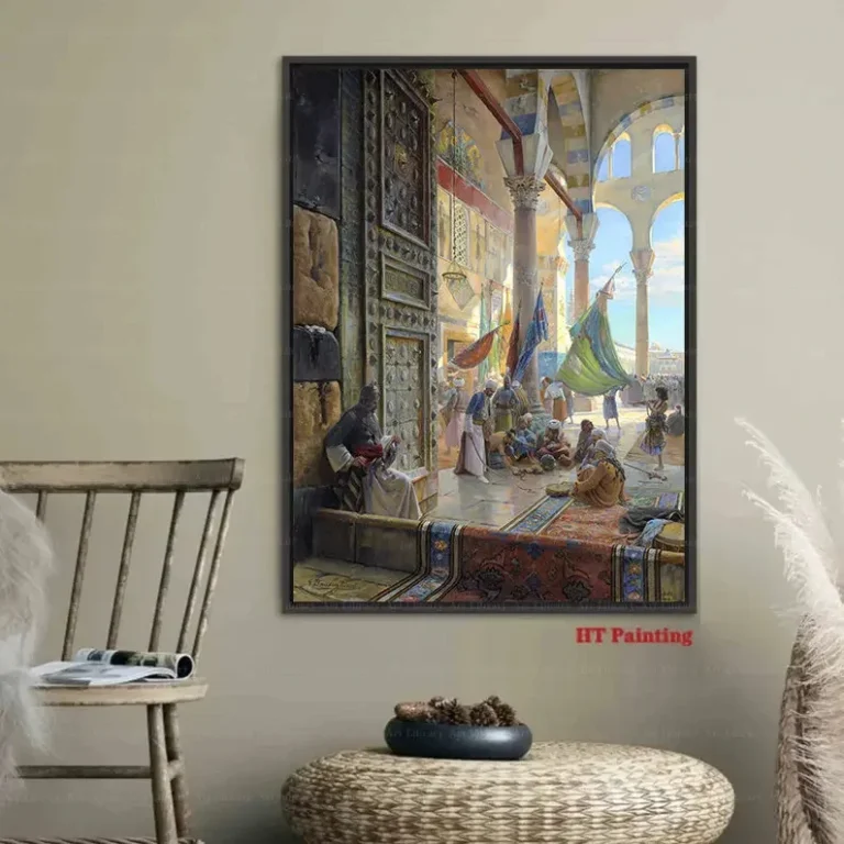 Old Arabs Living Landscape Poster Gustav Bauernfeind Islamic Art Canvas Painting Wall Pictures For Living Room Home Decor - Image 6