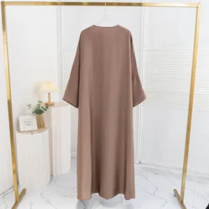 Muslim Open Front Abaya Long Sleeve Ramadan Maxi Length Dress Women's Clothing Cardigan Abayas Wearout Kaftans Women Jilbabs - Image 7