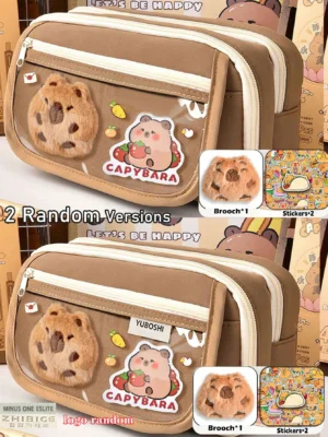 1Pc Large Capacity Pencil Case Flip Cover Stationery Pencil Bag Simple Stationery Storage bag School Office Supplies Stationery - Image 7