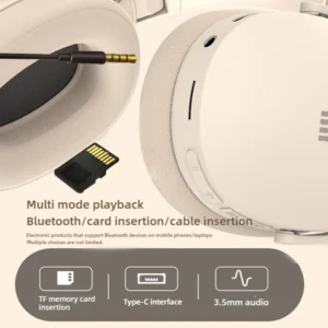 Xiaomi Wireless Bluetooth Headphones Over Ear HiFi Stereo Foldable Lightweight Headset Supports TF Cards 3.5mm Type-C Interface - Image 3