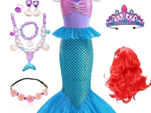 Princess Ariel Costumes Girls Ariel Little Mermaid Costume Kids Child Carnival Birthday Party The Mermaid Dress Clothes Outfit