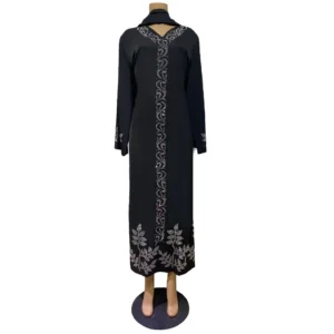Muslim Clothing Woman Abaya Dubai Luxury Islam Ramadan Kebaya Long Sleeve Diamonds Holiday Dress Eid Femme Islamic Dress Abayas - Image 3