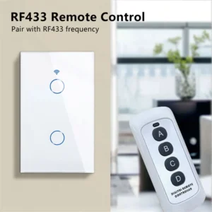 Tuya US WiFi Smart Wall Switch RF433 1/2/3/4 Gang No Neutral Wire Touch Sensor LED Light Switches Smart Home Alexa Google Home - Image 5