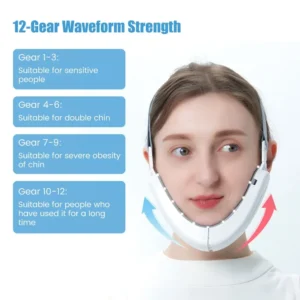 Electric V-face Face Lift Device LED Photon Therapy Microcurrent Skin Tightening Double Chin Remover EMS Face Slimming Massager - Image 5