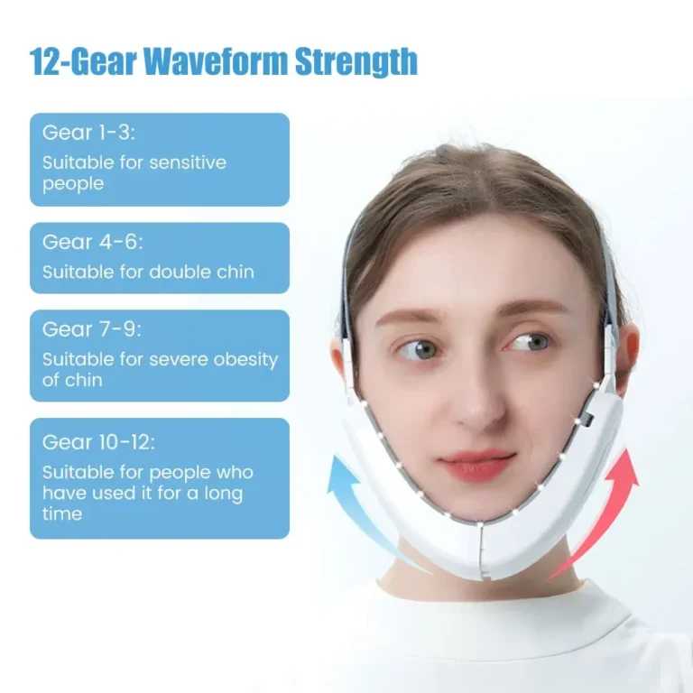Electric V-face Face Lift Device LED Photon Therapy Microcurrent Skin Tightening Double Chin Remover EMS Face Slimming Massager - Image 5